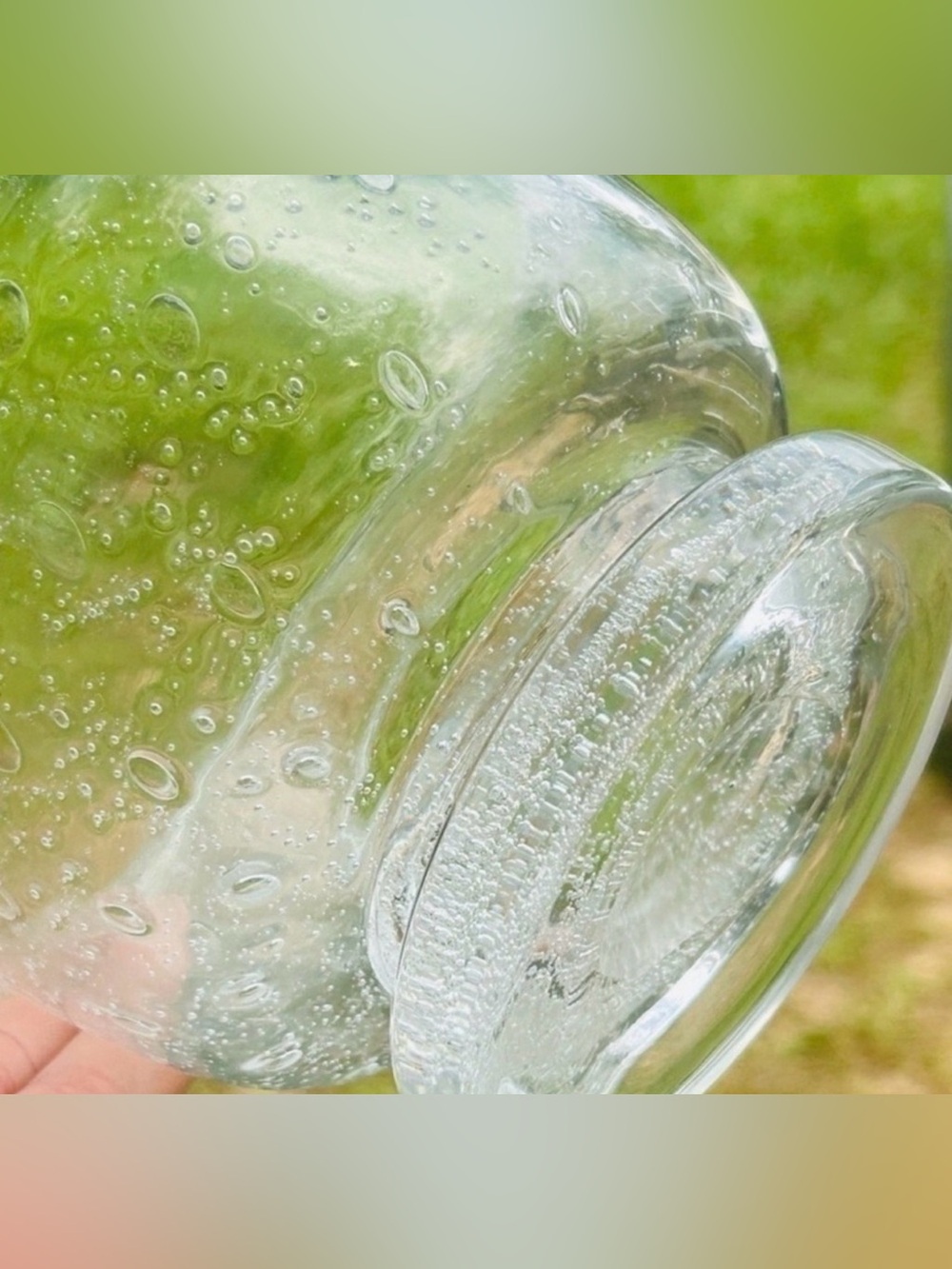 Southern Living Vintage Hand Blown Glass Pedestal Bowl Clear Candle Display - Picture 7 of 15